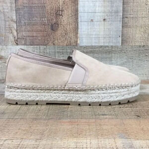 Circus Sam Edelman Cora Loafers Womens 9.5M Cream Espadrille Platform Slip‎ On